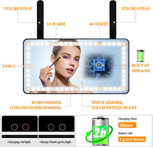 Load image into Gallery viewer, Car Sun Visor Vanity Mirror: Rechargeable Led Makeup Mirror with 3 Light Modes & Dimmable Touch Screen - Car Mirror Accessories for Women Girl
