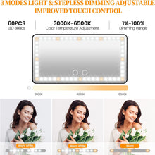 Load image into Gallery viewer, Car Sun Visor Vanity Mirror: Rechargeable Led Makeup Mirror with 3 Light Modes & Dimmable Touch Screen - Car Mirror Accessories for Women Girl