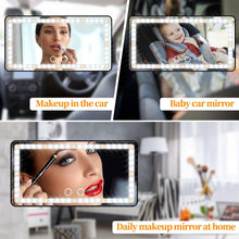 Load image into Gallery viewer, Car Sun Visor Vanity Mirror: Rechargeable Led Makeup Mirror with 3 Light Modes & Dimmable Touch Screen - Car Mirror Accessories for Women Girl